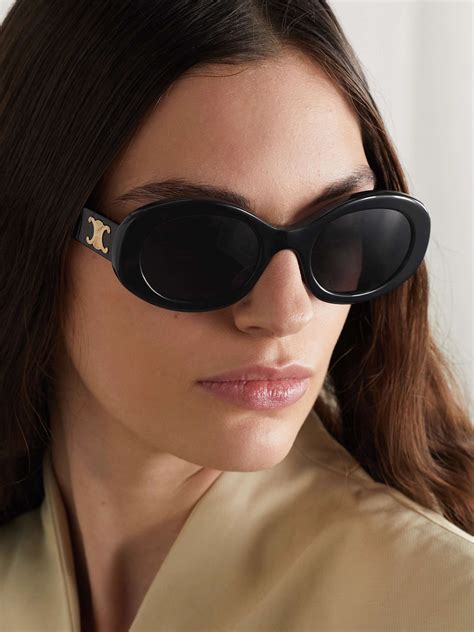 celine triomphe round sunglasses|net a porter celine sunglasses.